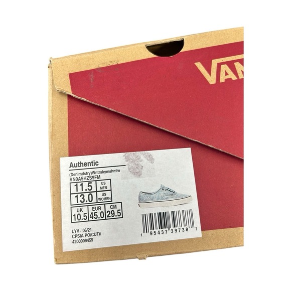 VANS AUTHENTIC VNOA5HZS9FM Men Size 11.5 - Picture 6 of 6